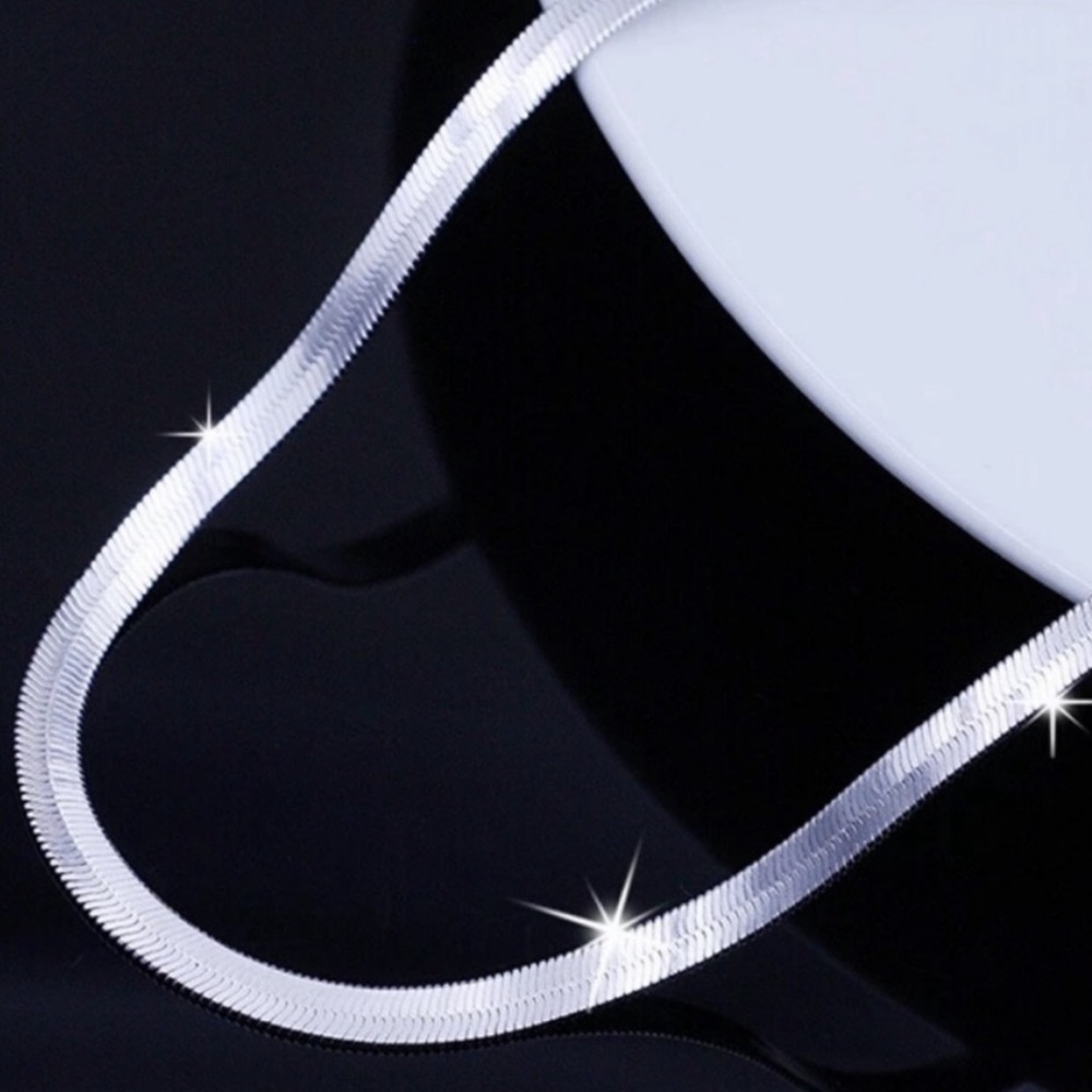 NEW “20” 925 STERLING SILVER SNAKE FLATE NECKLACE, NICE NECKLACE, CUTE NECKLACE - Picture 6 of 7